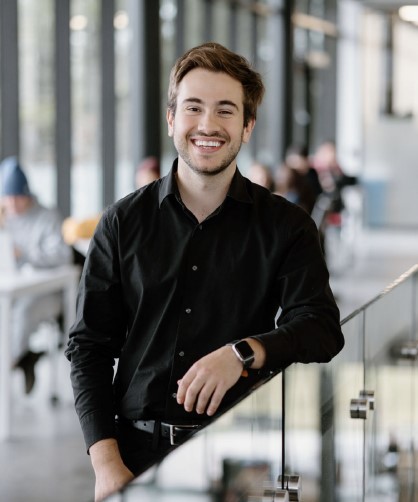 Photograph of Ryan Palaro in Student Centre