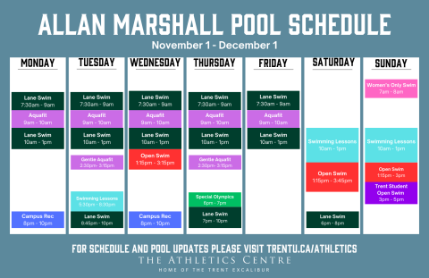 Nov 1 Pool Schedule