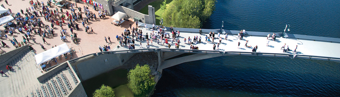 Overhead view of campus.