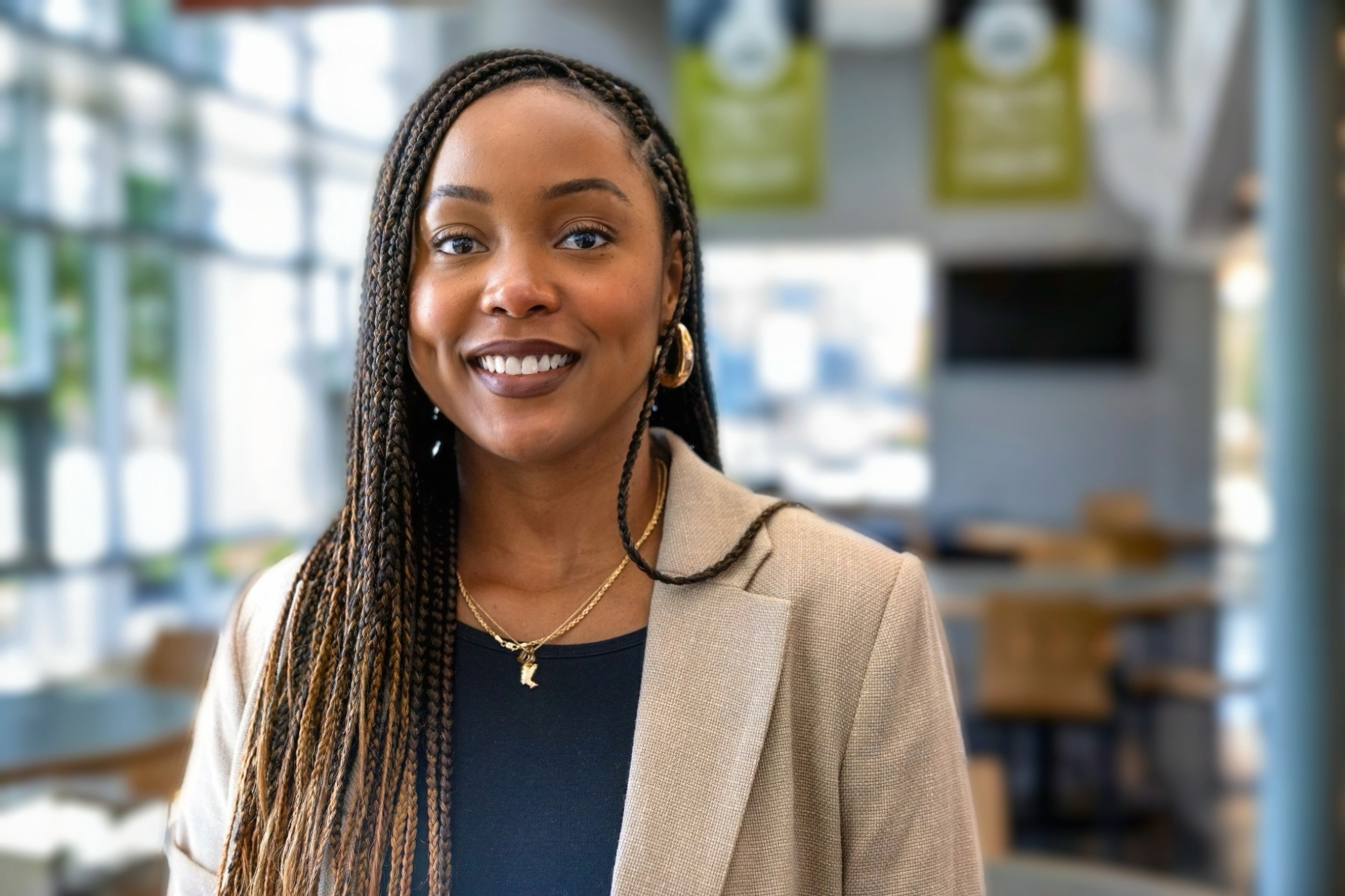 Black woman smiling