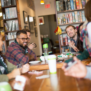 International students chatting