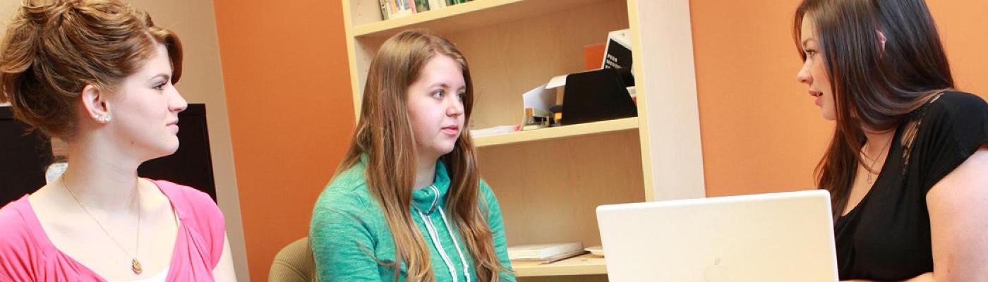 A student having an Academic Skills meeting