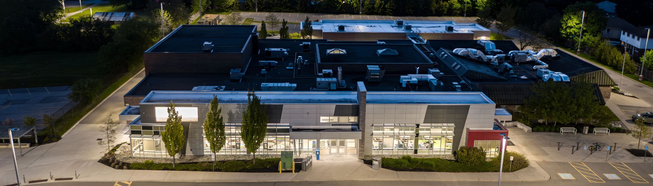 Trent Durham Building A at night