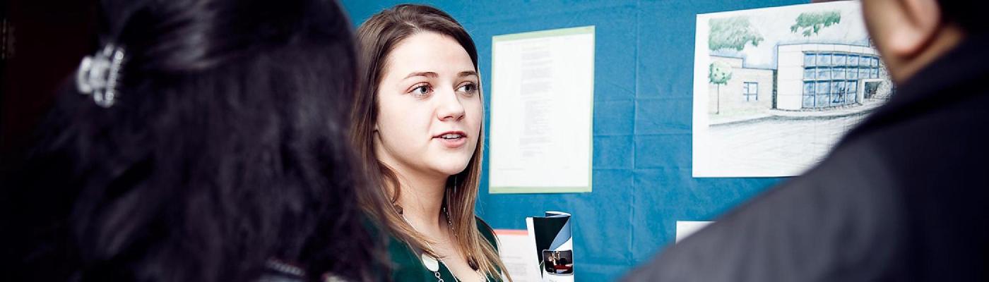 A student at a job fair 