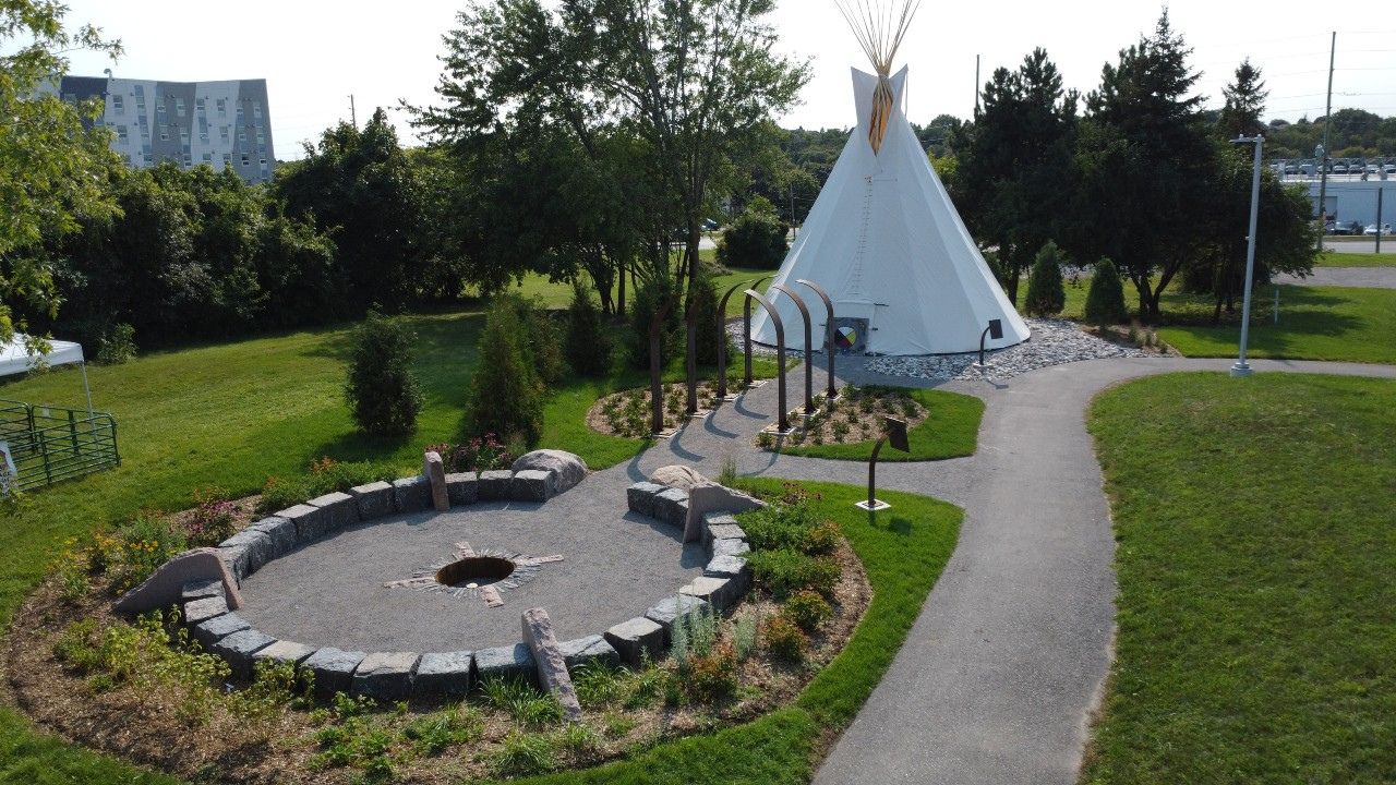 The tipi and medicine garden at Trent Durham