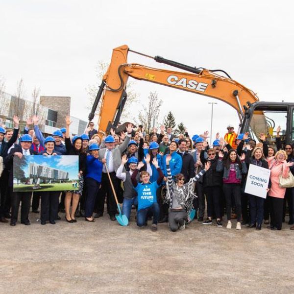 The groundbreaking ceremony for Building B