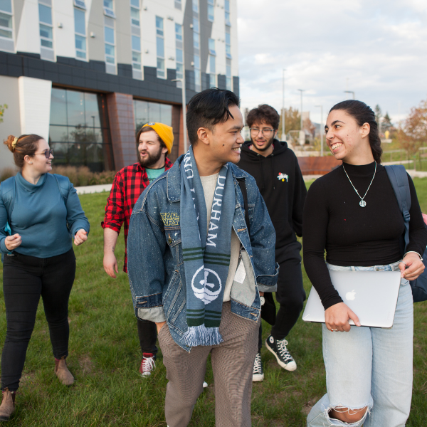 Students walking on campus