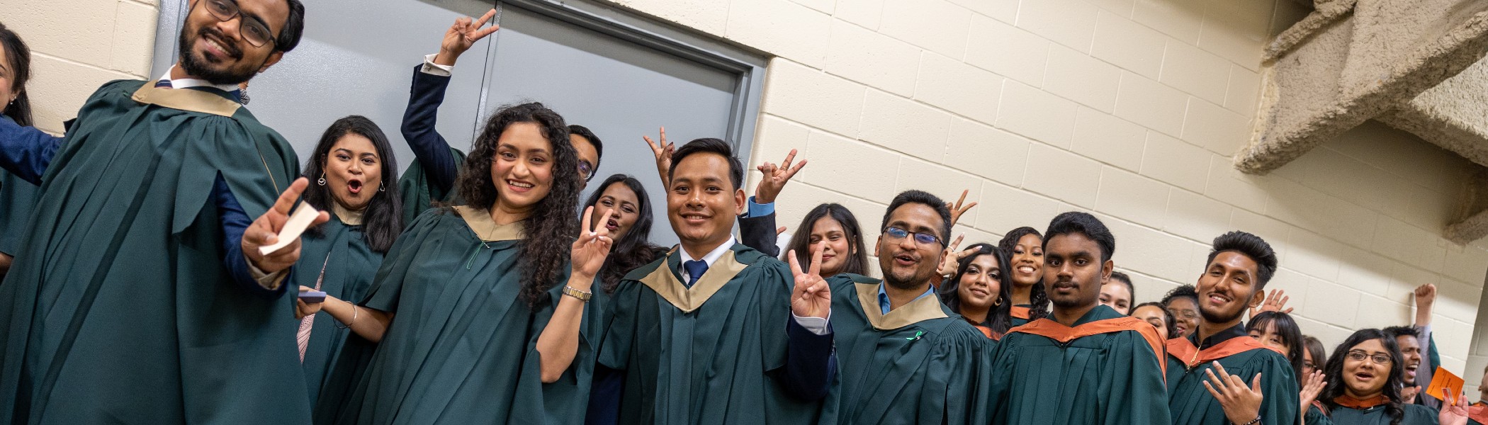 Students celebrating their graduation