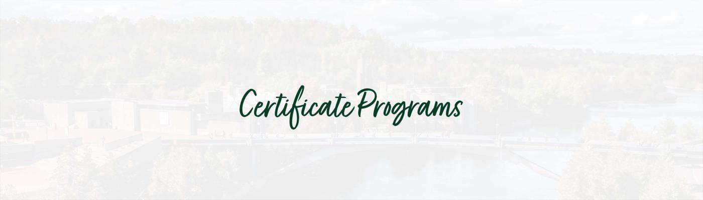 Certificate Programs