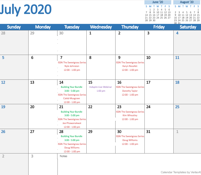 Events Calendar FPHL Trent University