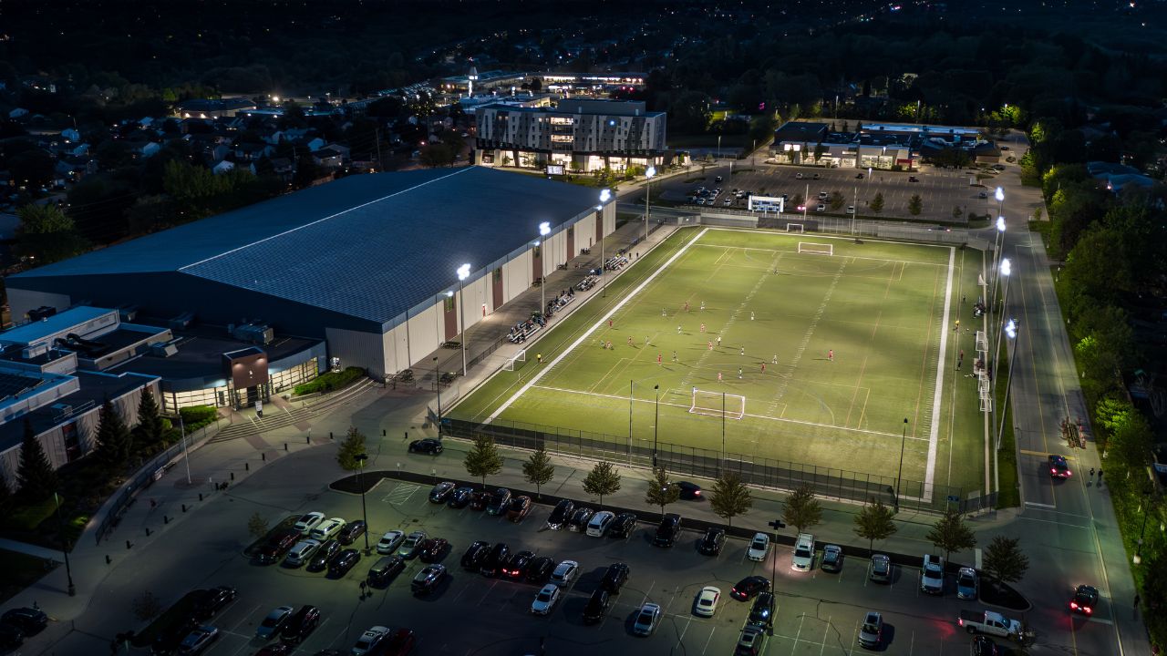 Trent Durham athletics facilities at night