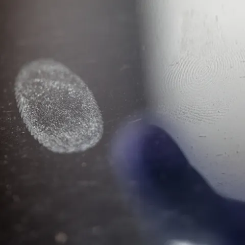 Finger Print from Trent University Forensics science lab.