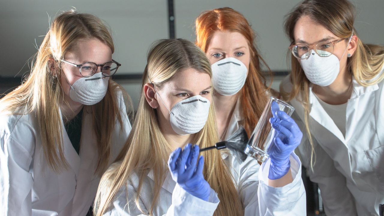 Students taking fingerprints