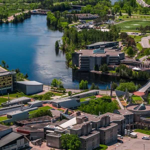 Peterborough campus aerial.