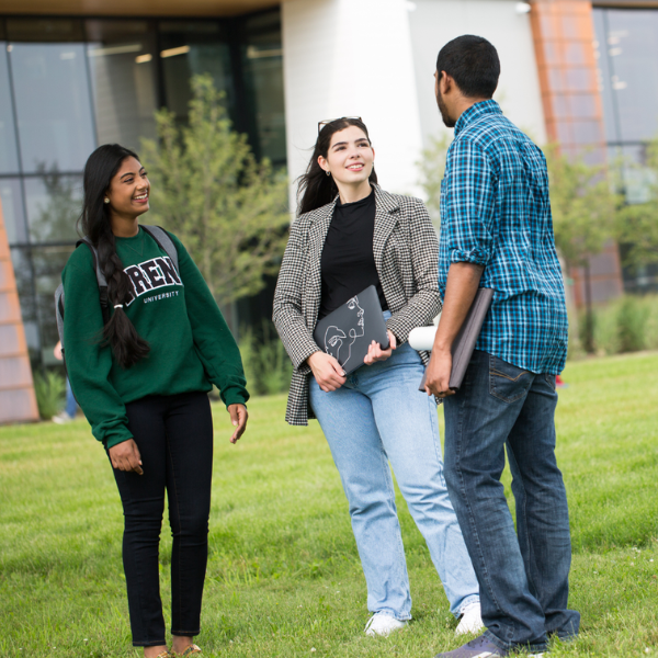 Group of Trent students outside of Durham.