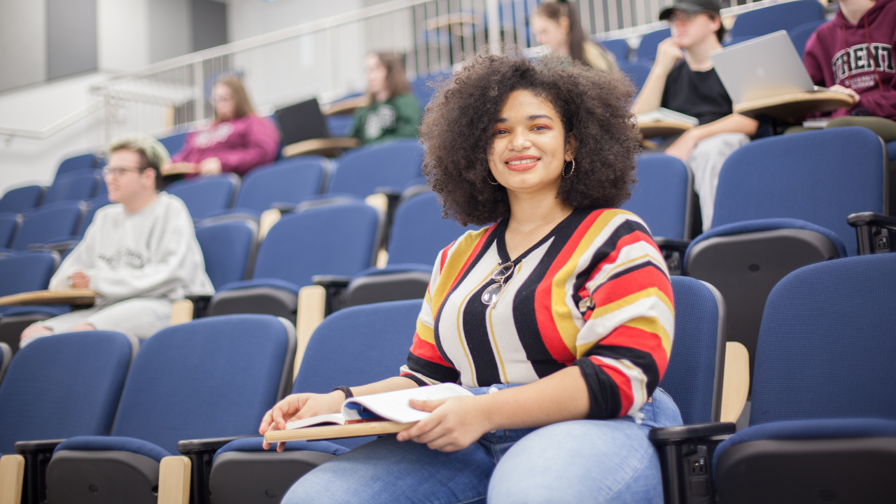 Student in class.