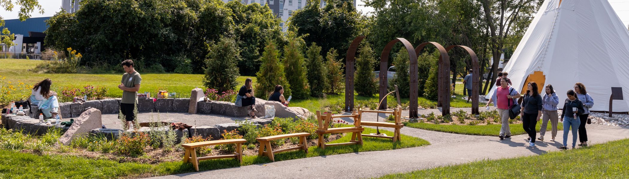 The medicine garden & tipi at Trent Durham