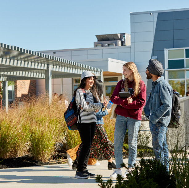 Students standing outside