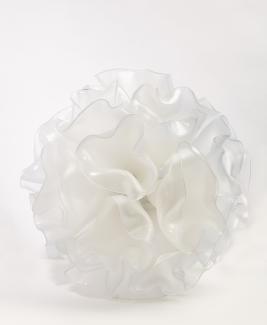Flower like sculpture made of glass.